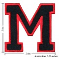 Alphabet M Style-1 Embroidered Sew On Patch