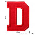 Alphabet D Style-3 Embroidered Sew On Patch