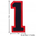 Number 1 Style 1 Embroidered Sew On Patch