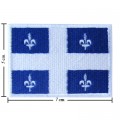 Quebec Nation Flag Style-1 Embroidered Sew On Patch