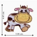 Happy Cow Embroidered Sew On Patch