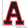 Alphabet A Style-1 Embroidered Sew On Patch