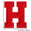 Alphabet H Style-3 Embroidered Sew On Patch