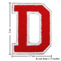 Alphabet D Style-2 Embroidered Sew On Patch