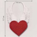 Winged Heart Style-2 Embroidered Sew On Patch