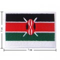 Kenya Nation Flag Style-1 Embroidered Sew On Patch