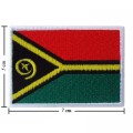 Vanuatu Nation Flag Style-1 Embroidered Sew On Patch