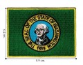 Washington State Flag Embroidered Sew On Patch