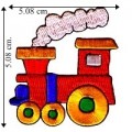 Red Choo-Choo Train Embroidered Sew On Patch