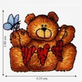 Hearts Of Love Teddy Bear Embroidered Sew On Patch