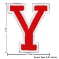 Alphabet Y Style-2 Embroidered Sew On Patch