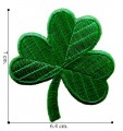 Green Shamrock Lucky Clover Style-2 Embroidered Sew On Patch