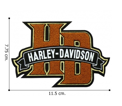 Harley-Davidson® 5 in. Embroidered Camo Rocker Emblem Sew-On Patch - Black