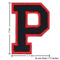 Alphabet P Style-1 Embroidered Sew On Patch