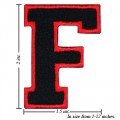 Alphabet F Style-1 Embroidered Sew On Patch