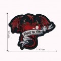 Devil By Nite Winged Heart Embroidered Sew On Patch