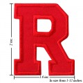 Alphabet R Style-3 Embroidered Sew On Patch