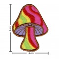 Colorful Magic Mushroom Sign Style-5 Embroidered Sew On Patch