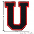 Alphabet U Style-1 Embroidered Sew On Patch