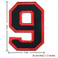 Number 9 Style 1 Embroidered Sew On Patch