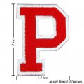 Alphabet P Style-2 Embroidered Sew On Patch