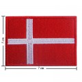 Denmark Nation Flag Style-1 Embroidered Sew On Patch
