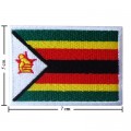 Zimbabwe Nation Flag Style-1 Embroidered Sew On Patch