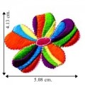 Multi-Colored Flower Style-2 Embroidered Sew On Patch