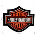 Harley Davidson Bar & Shield Orange Patches Embroidered Sew On Patch