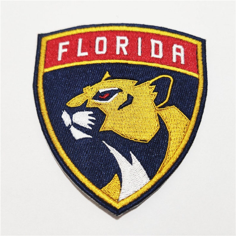 NHL FLORIDA PANTHERS SHOULDER CREST IRON ON PATCH NEW