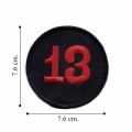 13 Lucky Number Embroidered Sew On Patch