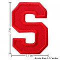 Alphabet S Style-3 Embroidered Sew On Patch