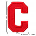 Alphabet C Style-3 Embroidered Sew On Patch