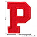 Alphabet P Style-3 Embroidered Sew On Patch
