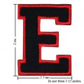 Alphabet E Style-1 Embroidered Sew On Patch