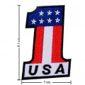 USA No.1 Motorcycle Style-1 Embroidered Sew On Patch