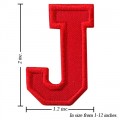 Alphabet J Style-3 Embroidered Sew On Patch
