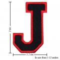Alphabet J Style-1 Embroidered Sew On Patch