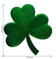 Green Shamrock Lucky Clover Style-3 Embroidered Sew On Patch