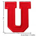 Alphabet U Style-3 Embroidered Sew On Patch