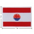 France Polynesia Nation Flag Style-1 Embroidered Sew On Patch