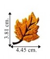Orange Felt Fall Leaf Style-2 Embroidered Sew On Patch