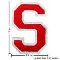 Alphabet S Style-2 Embroidered Sew On Patch