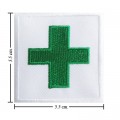 Green Cross Style-2 Embroidered Sew On Patch