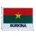 Burkina Faso Nation Flag Style-2 Embroidered Sew On Patch