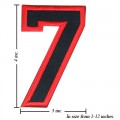 Number 7 Style 1 Embroidered Sew On Patch