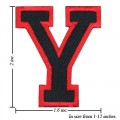 Alphabet Y Style-1 Embroidered Sew On Patch