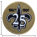 New Orleans Saints 25 Anniversary Embroidered Iron On/Sew On Patch