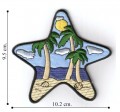 Large Starfish with Scenery Embroidered Sew On Patch