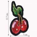 Double Cherries Embroidered Sew On Patch